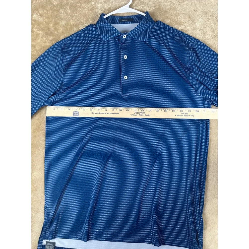 Turtleson Mens‎ M Blue Micro Dot Performance Polo 2022 U.S. Amateur Championship
